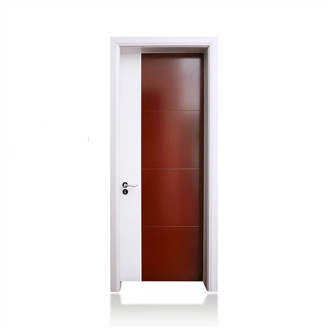 Custom Size Anti Deformation Moisture Proof Bathroom PVC Wood Grain Texture Sliding Door WPC Door
