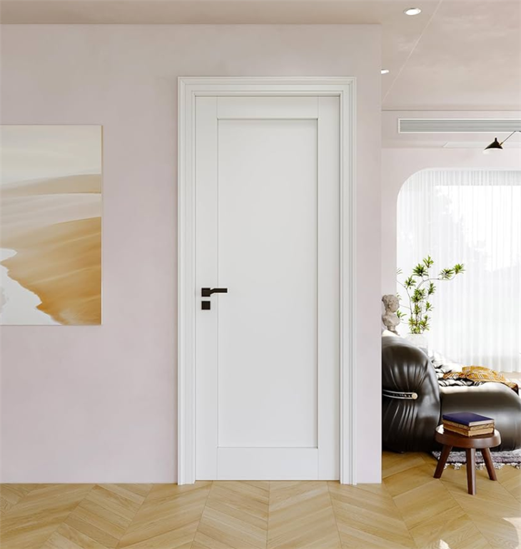 Modern WPC Interior Doors, Waterproof Stable Structure, Easy Clean Interior Room Doors For Residential & Hotel factory